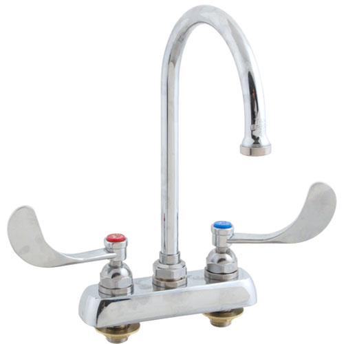 (image for) T&S Brass -1145 FAUCET, 4"DK , GSNK,WRSTBLD HANDLE